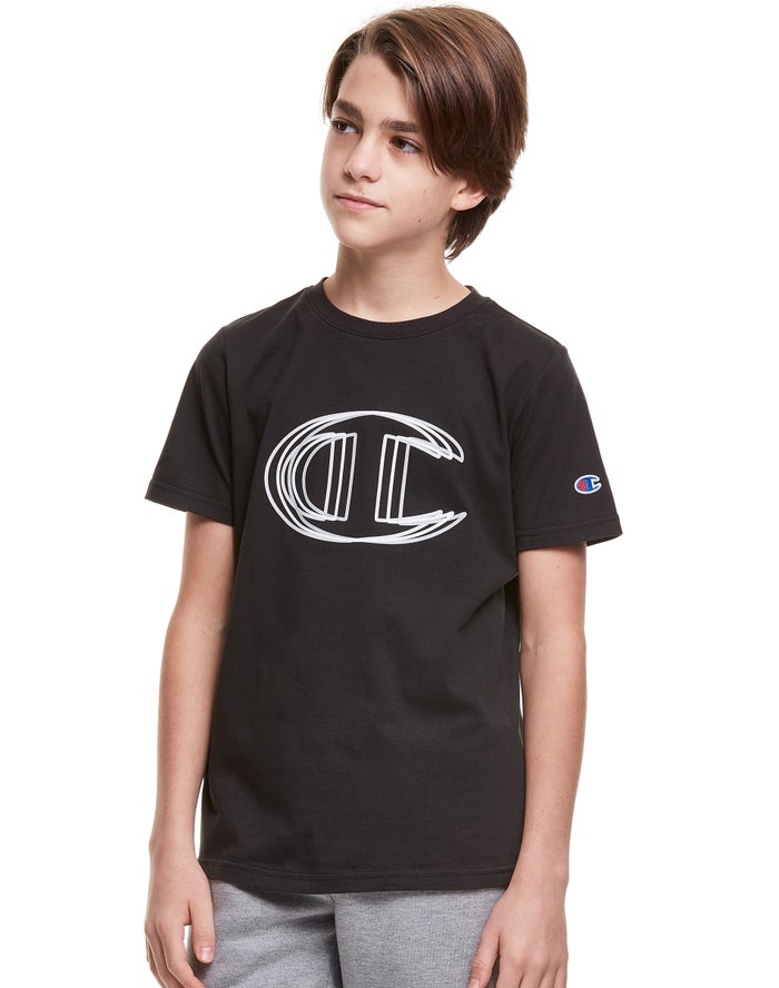 Camiseta Champion Niño - Vibrating C Logo ( Negras ) 4805769-WP